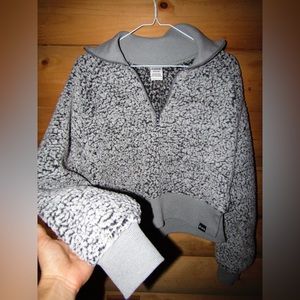 Victoria’s secret PINK grey cropped sherpa